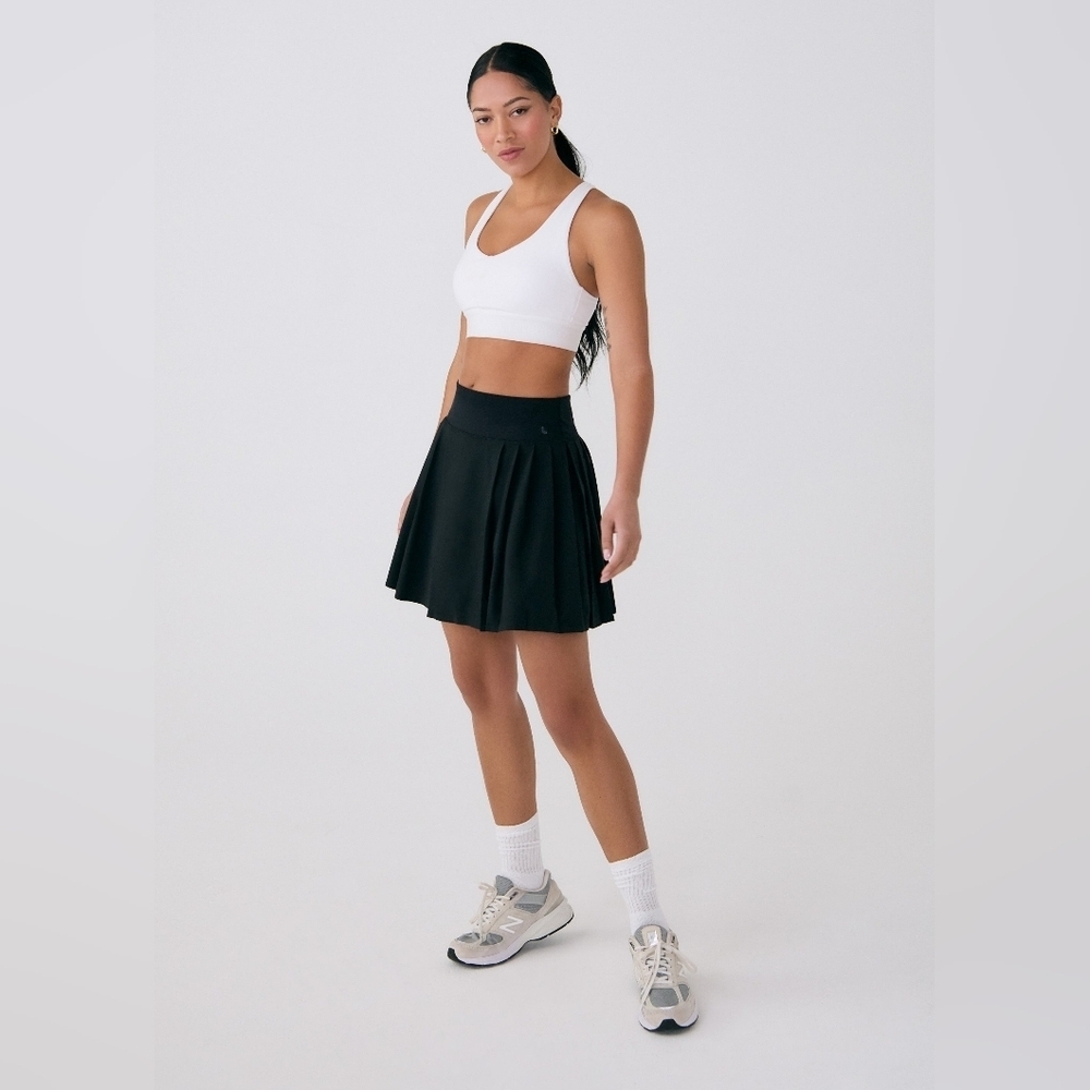 NEW Lole Black Pleated A-Line Skort, Size Medium